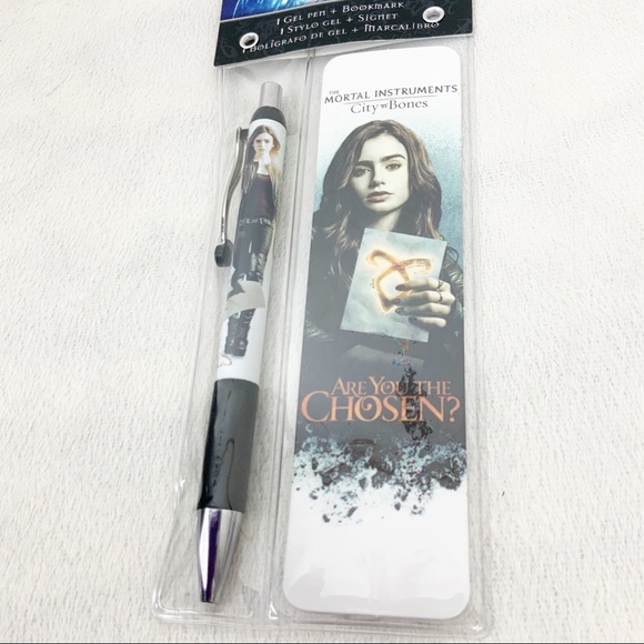 Mortal Instruments City of Bones Gel Pen & Bookmark Set Clary Fray Lily Collins - Picture 3 of 7